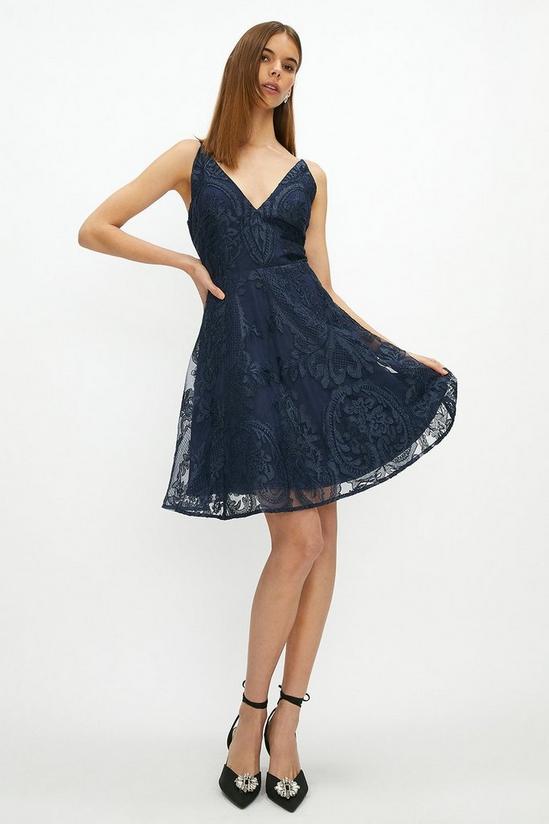 Coast Premium Lace Full Mini Dress 1