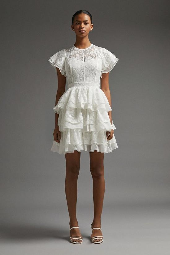 Coast Panelled Lace Tiered Dress 1