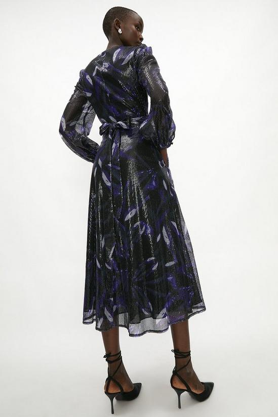 Coast Jo Holland Printed Sequin Wrap Dress 3