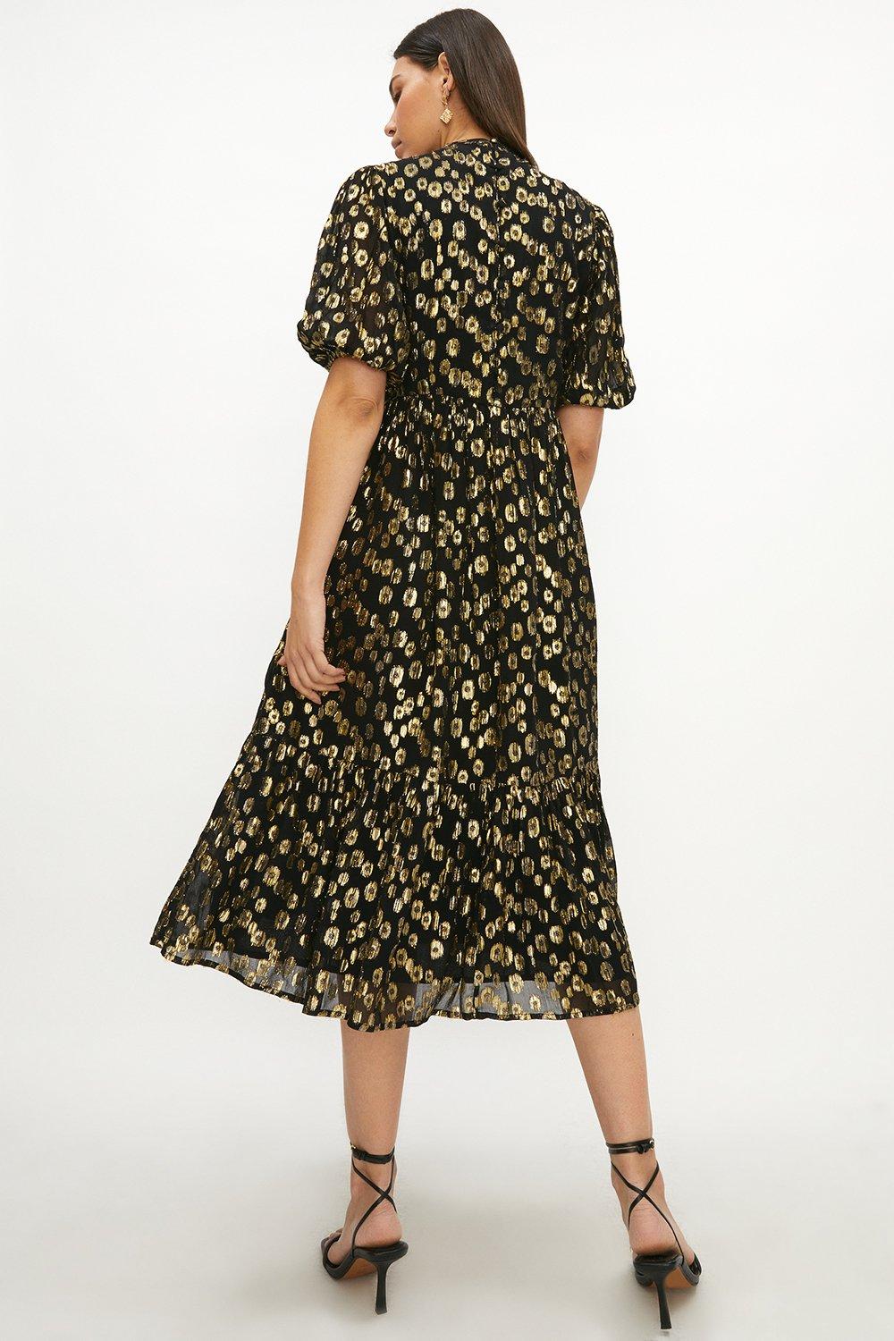 Coast black cheap and gold dress