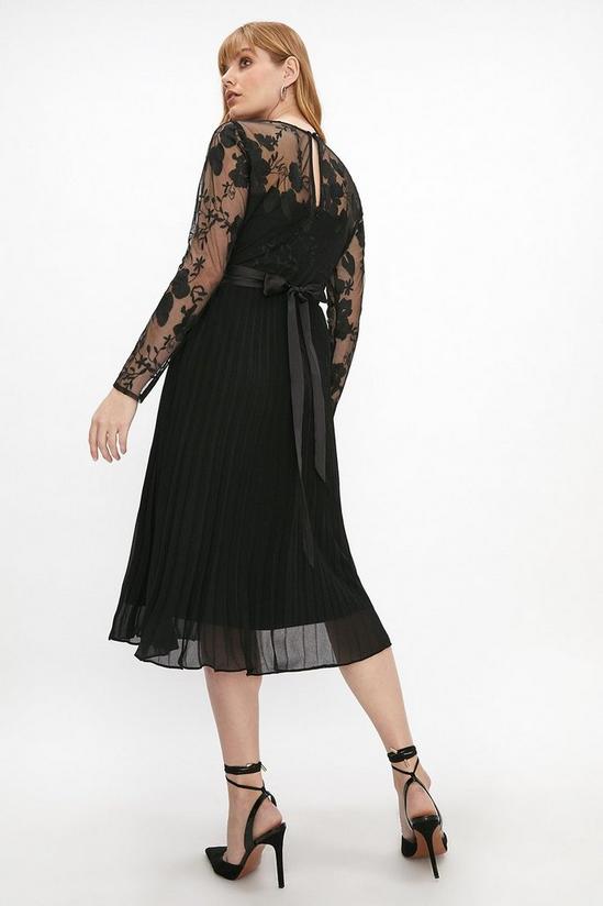 Coast Embroidered Pleated Skirt Tie Waist Midi Dress 3