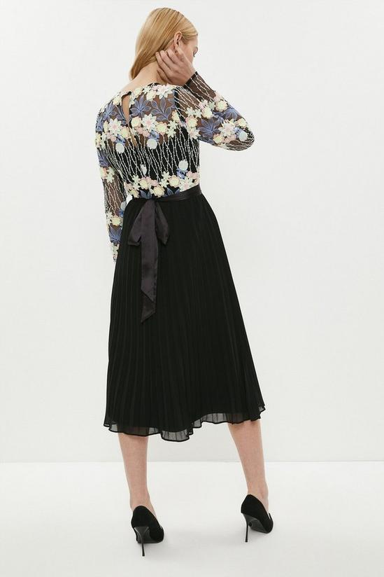 Coast Embroidered Pleated Skirt Midi Dress 3