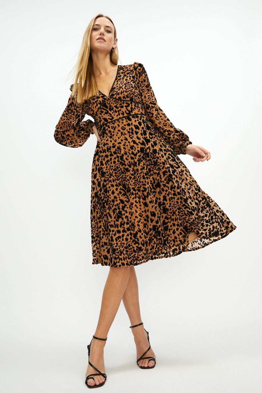 Coast pink leopard print dress sale