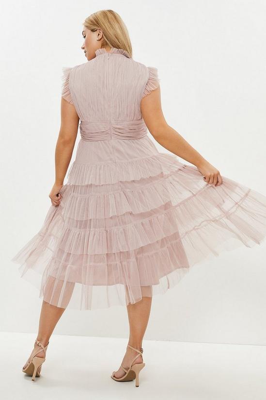 Coast Plus Size Tulle Tiered Frill Sleeve Dress 3