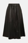 Coast Real Leather Elasticated Waist Midi Skirt thumbnail 4