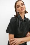 Coast Real Leather A Line Midi Shirt Dress thumbnail 2