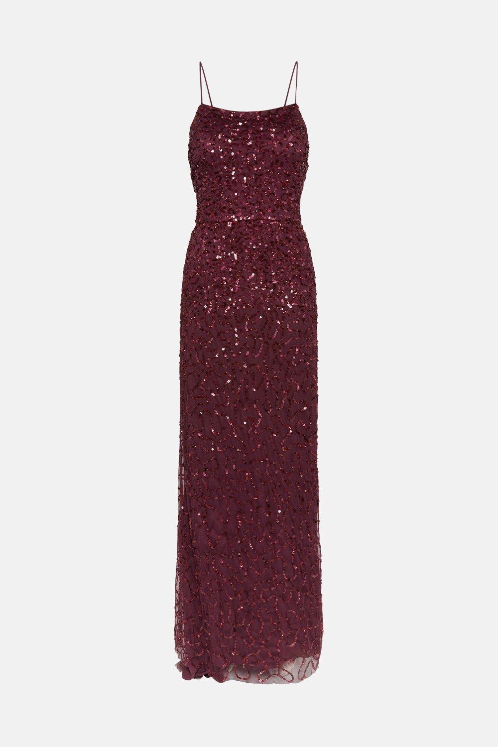 All over clearance sequin maxi dress