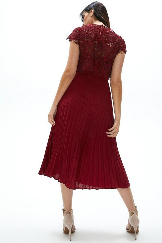 Coast Pleat Skirt Lace Midi Dress 3