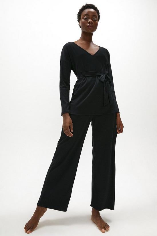 Coast Belted Top And Wide Leg Pant Set 1