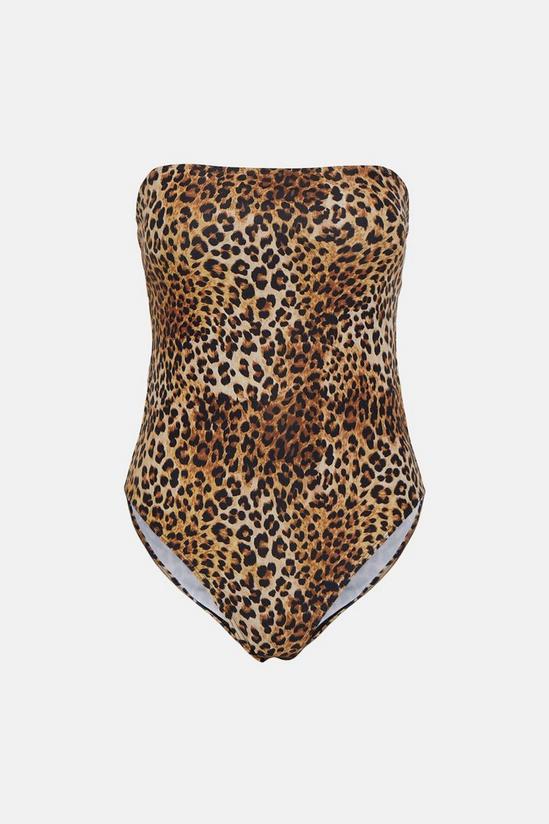 Coast Tie Shoulder Leopard Print Swimsuit 5