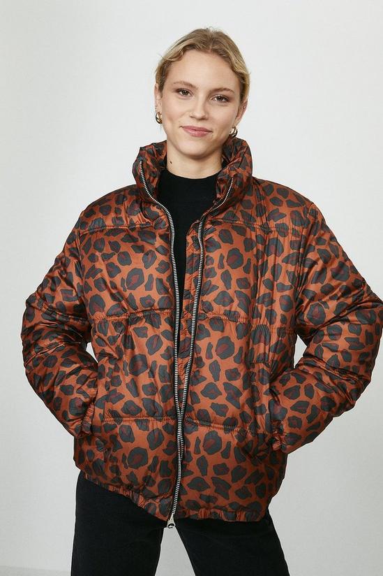 Coast Leopard Print Puffer Coat 1