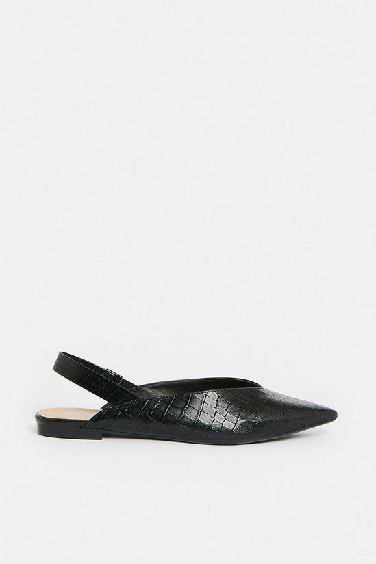 Coast Slingback Pointed Croc Ballet Shoes 1