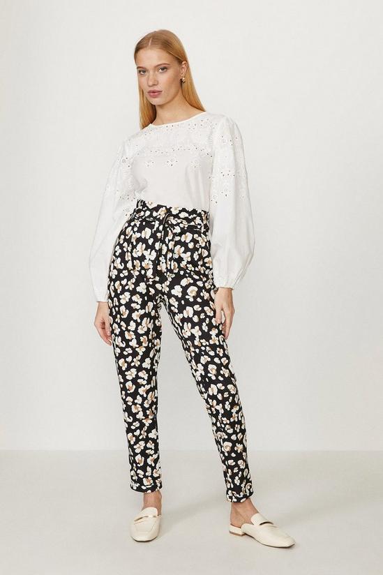 Coast Printed Paper Bag Tie Waist Tailored Trousers 1