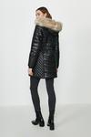 Coast Red Chilli Faux Fur Hood Belted Puffer Coat thumbnail 3