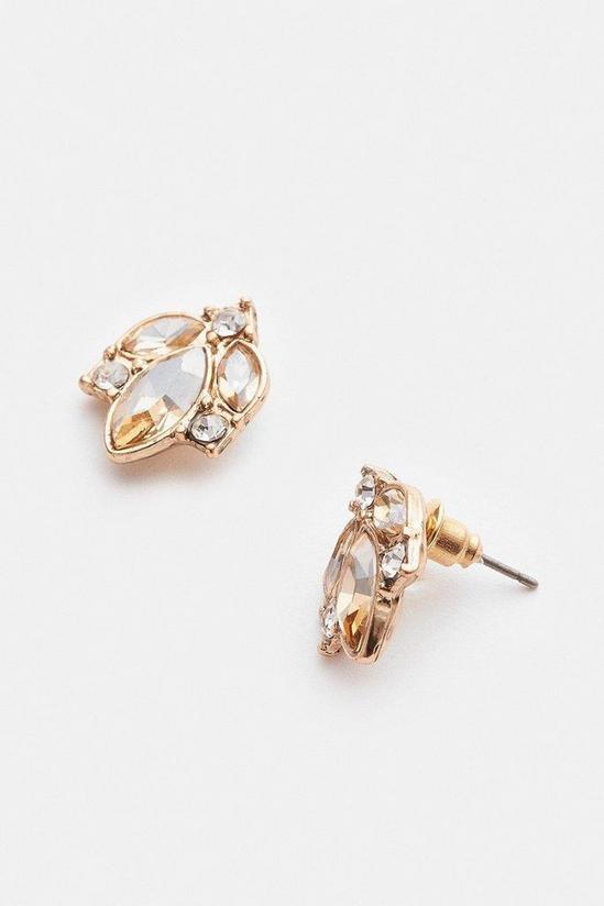 Coast Diamante And Gem Cluster Stud Earrings 3