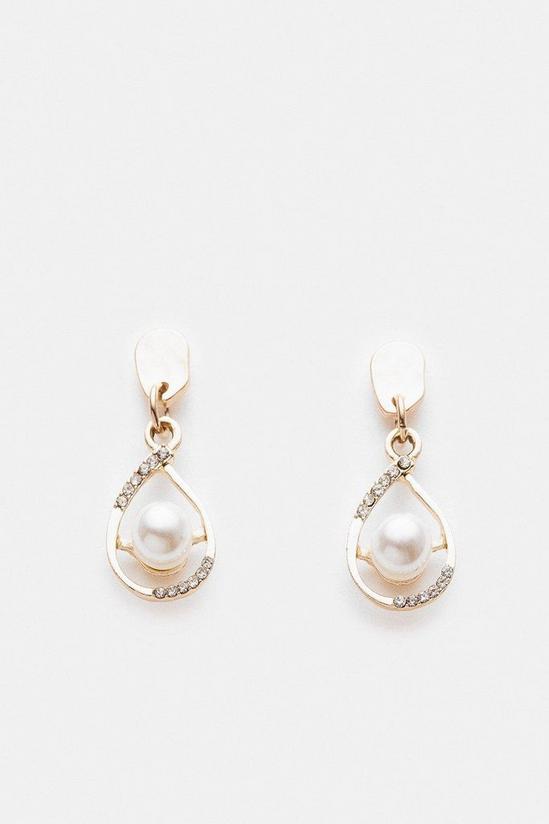Coast Pearl And Diamante Drop Earrings 2