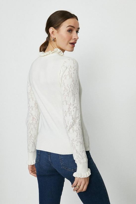 Coast Lace Sleeve Pie Crust Neck Knitted Jumper 3