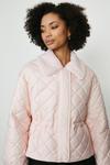 Coast Diamond Quilted Coat With Fur Trim thumbnail 2