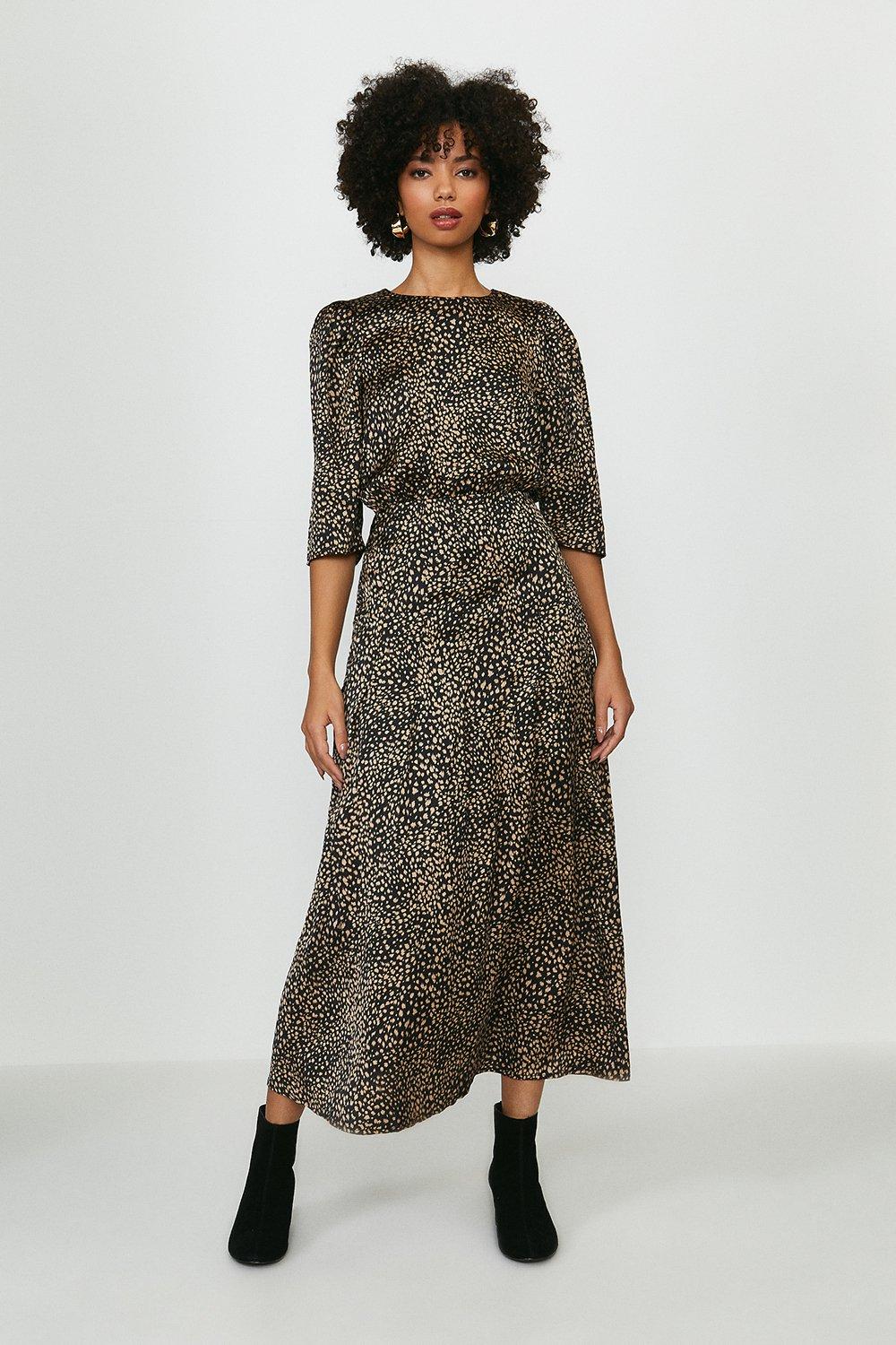 Oasis smudge outlet print dress