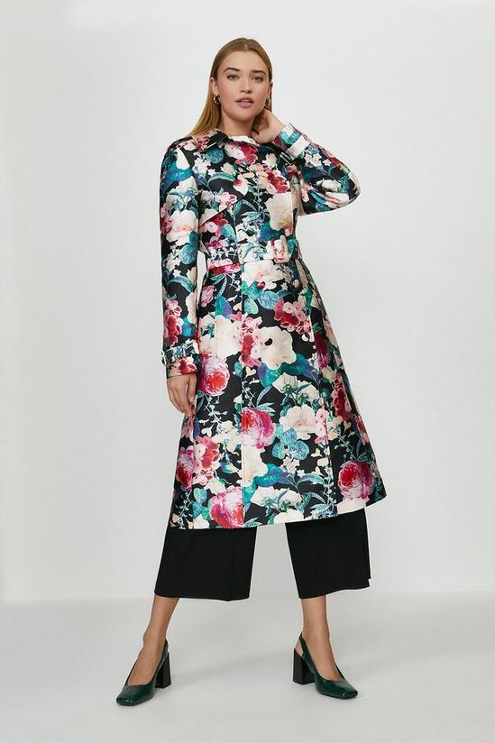 Coast Floral Jacquard Trench Coat 1