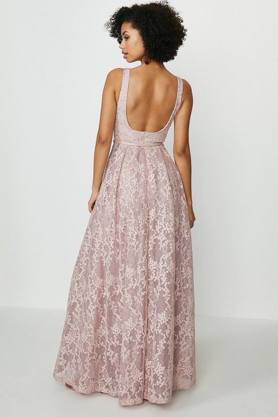 Coast Square Neck Belted Lace Maxi Dress 3