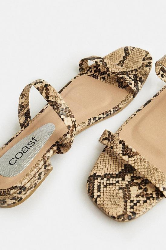 Coast Snake Print Double Strap Sandals 3
