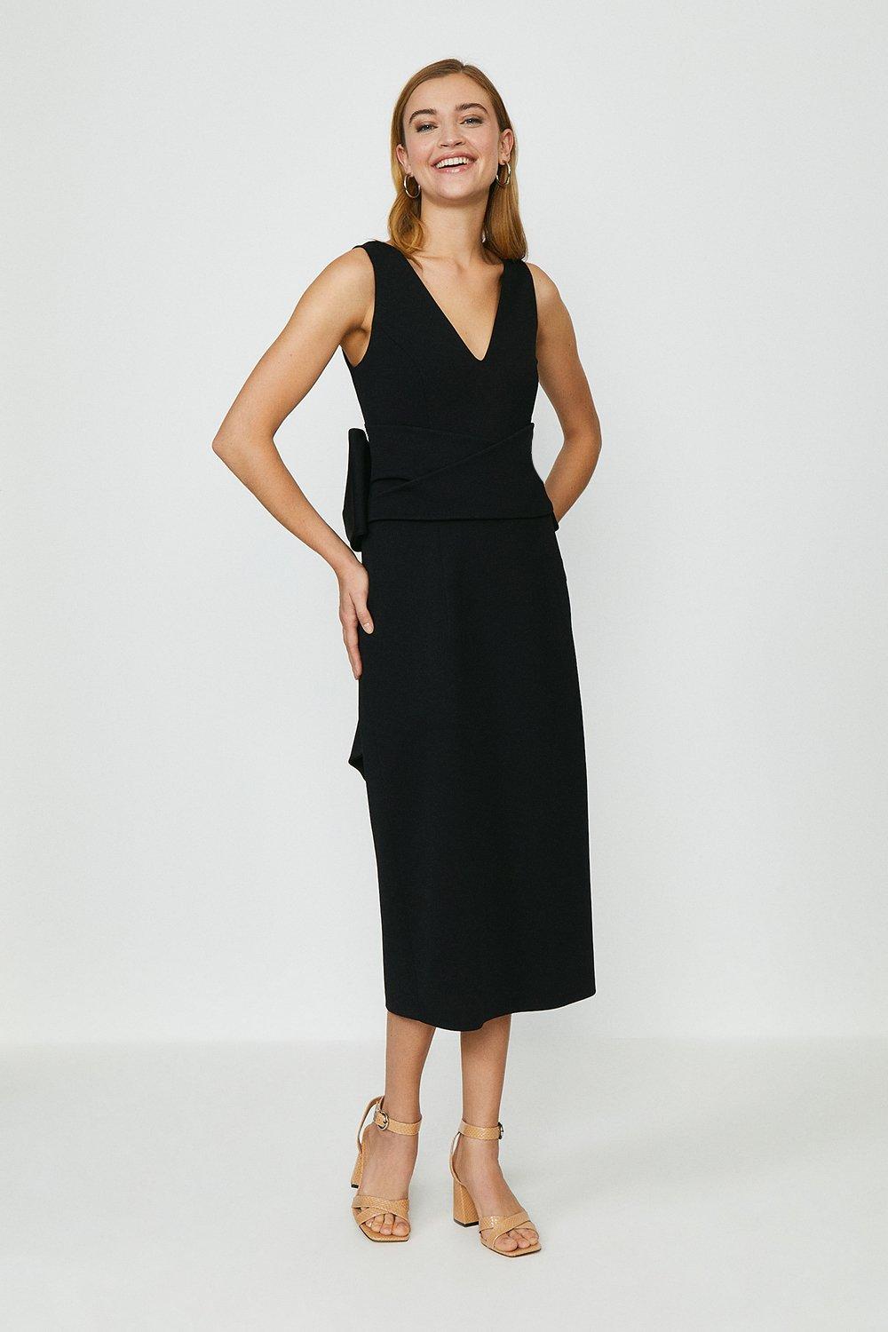 Coast black store bow dress