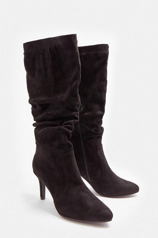 Coast Ruched Suedette Knee High Boots 2