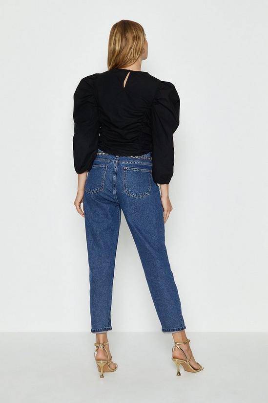 Coast Ruched Front Puff Sleeve Cropped Top 3