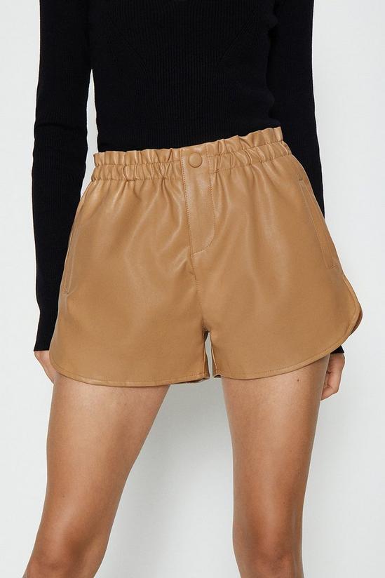 Coast Pu Paperbag Waist Shorts 2