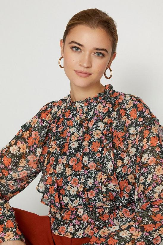 Coast High Neck Floral Frill Blouse 2