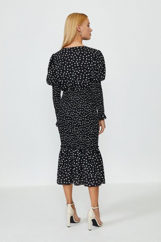 Coast Shirred Skirt Long Sleeve Midi Dress 3