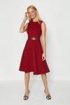 Coast Pu Panelled Ponte Fit And Flare Dress thumbnail 1