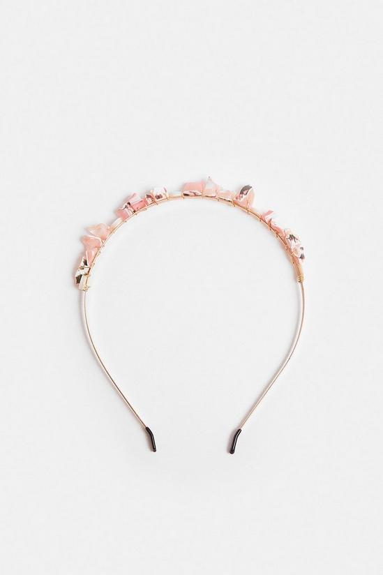 Coast Pink Floral Metal Headband 2
