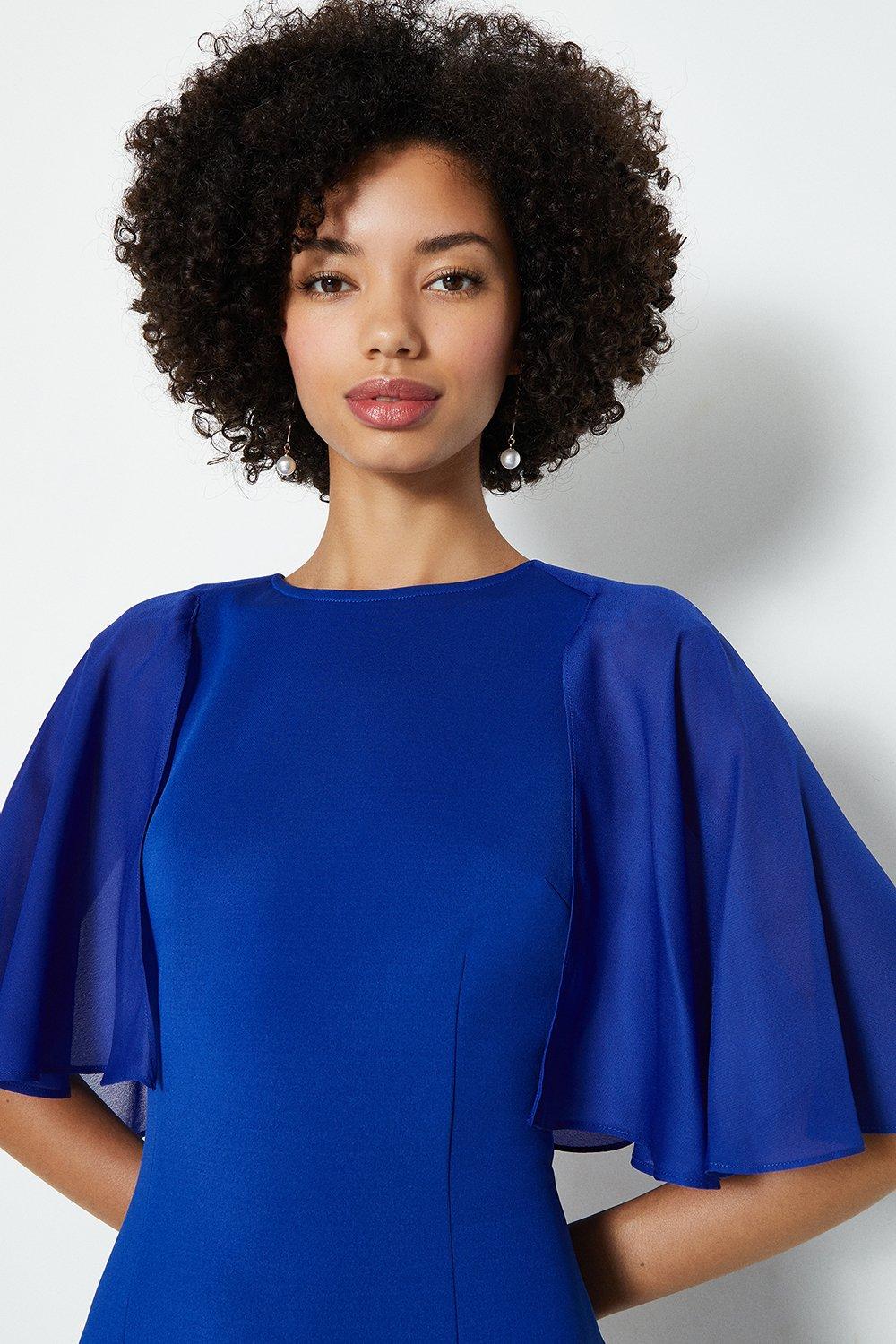 Dresses Woven Flare Sleeve Scuba Dress Coast