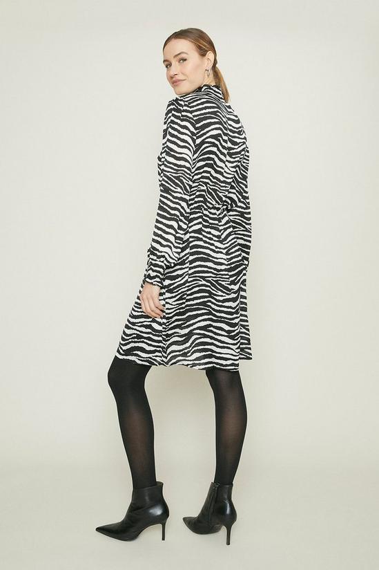 Coast High Neck Zebra Printed Dress 3
