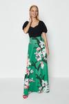 Coast Solid Bodice Printed Skirt Maxi Dress thumbnail 1