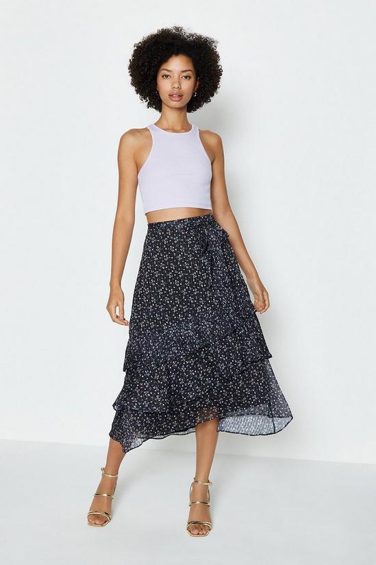Coast Tiered Maxi Skirt With Belt 1