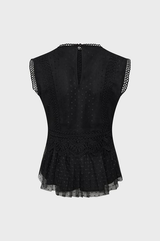Coast Lace Shell Top With Spot Tulle Hem 4