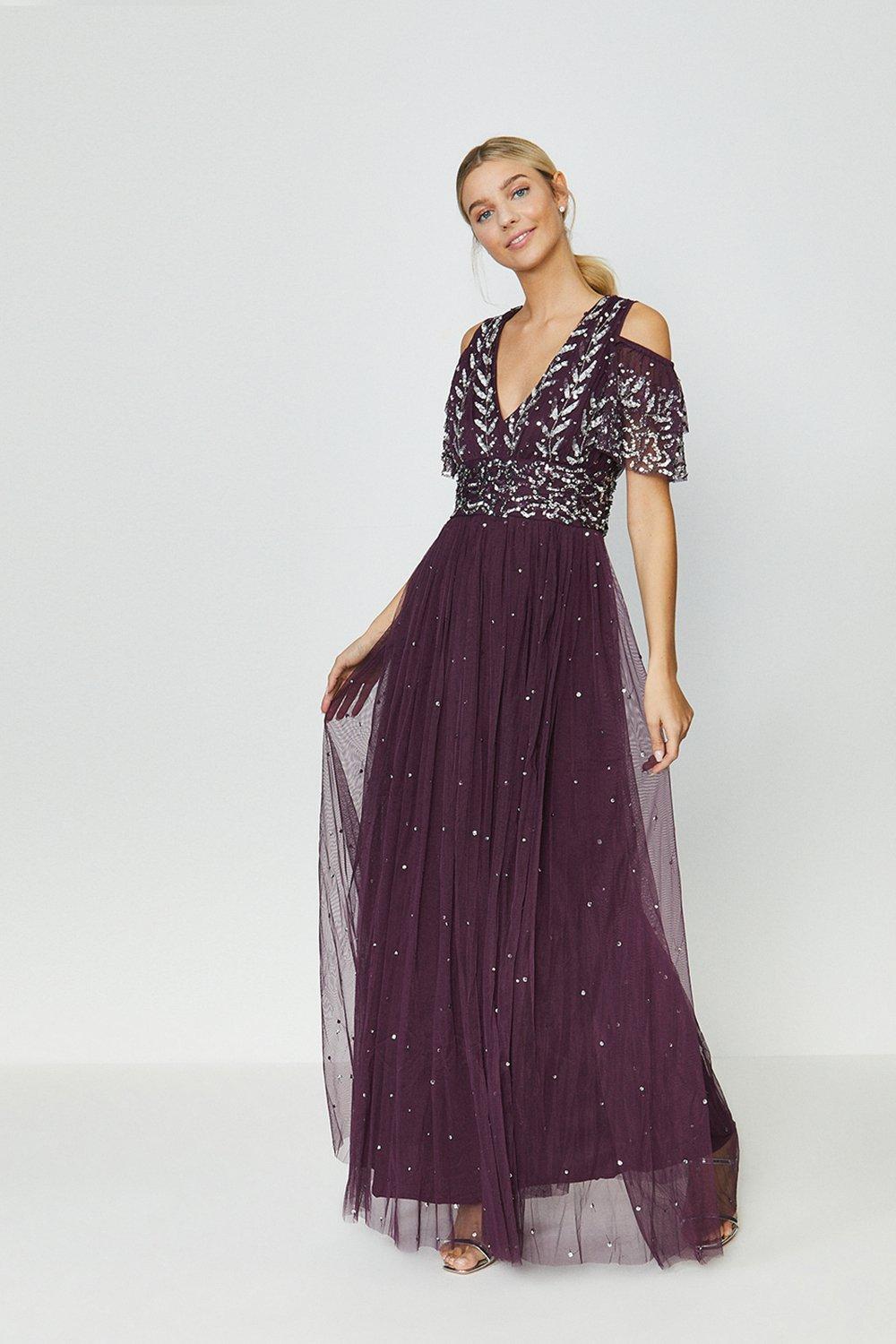 Coast black amendine sparkle cheap maxi dress