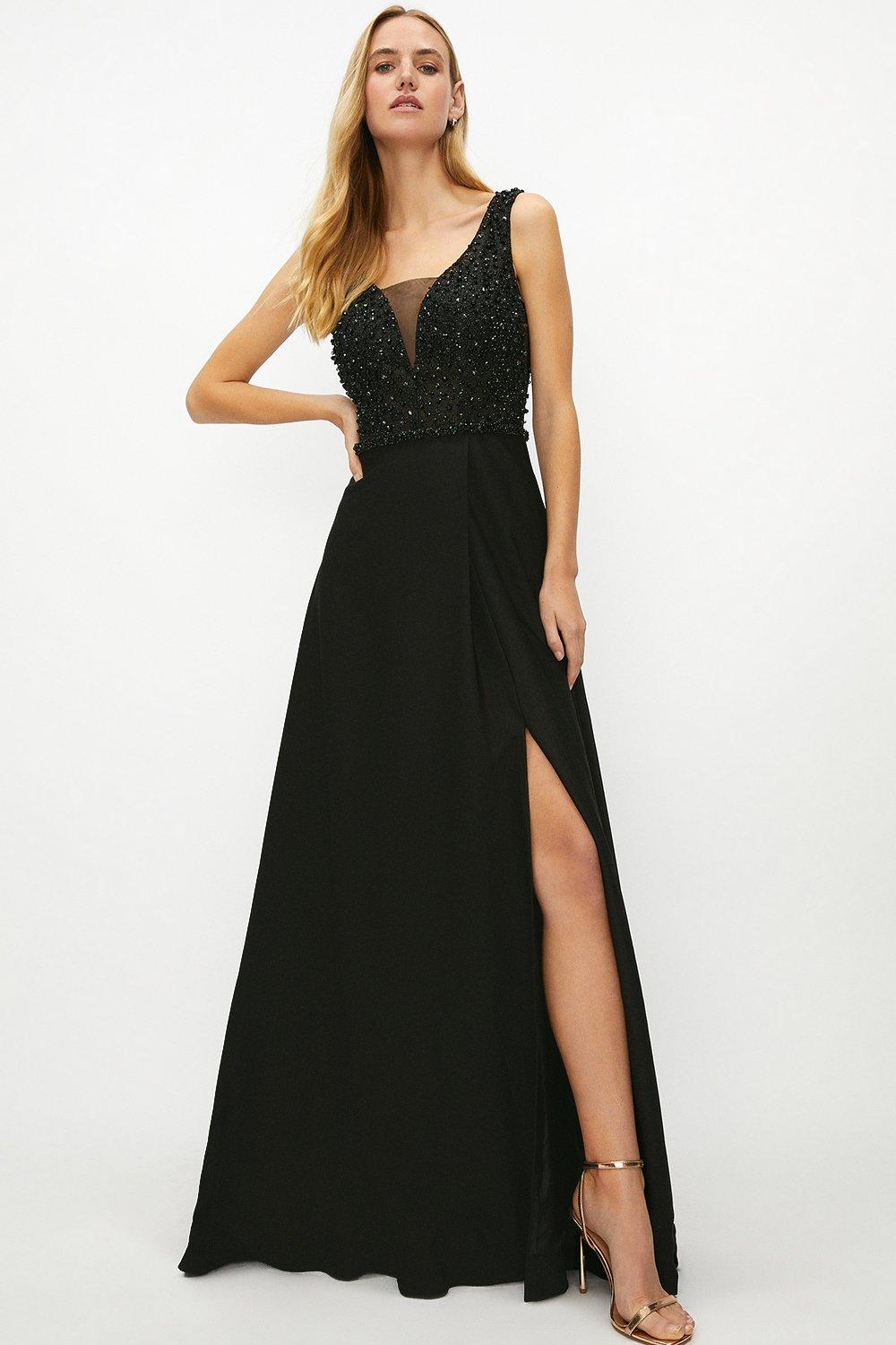 Coast long 2025 black dress