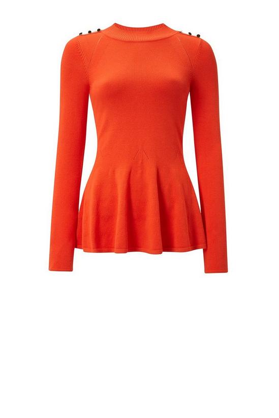 Coast Red Button Shoulder Knit Top 4