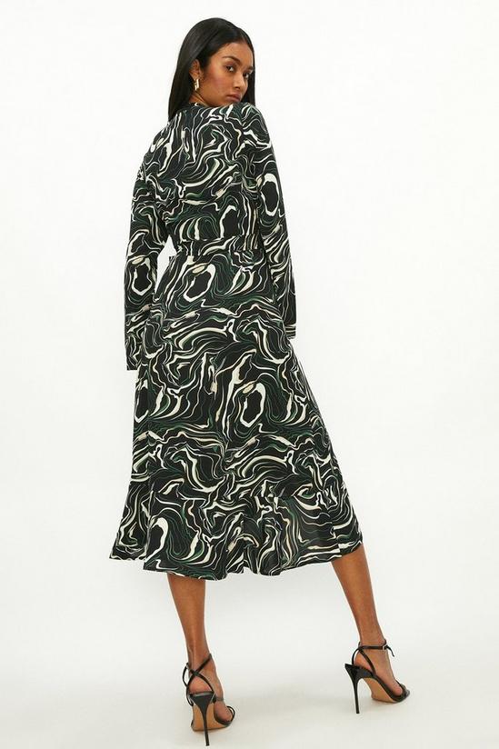 Coast Skinny Sleeve Printed Ruffle Wrap Dress 3