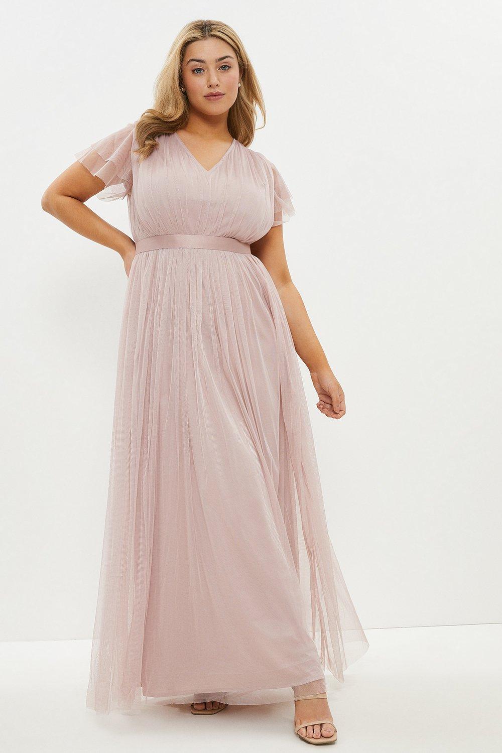 Plus size outlet tulle maxi dress