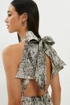 Coast Premium Metallic Jacquard Feather Trim Mini Dress thumbnail 2