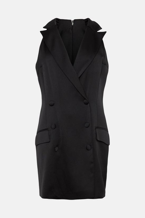 Coast Sleeveless Tuxedo Wrap Dress With Buttons 4