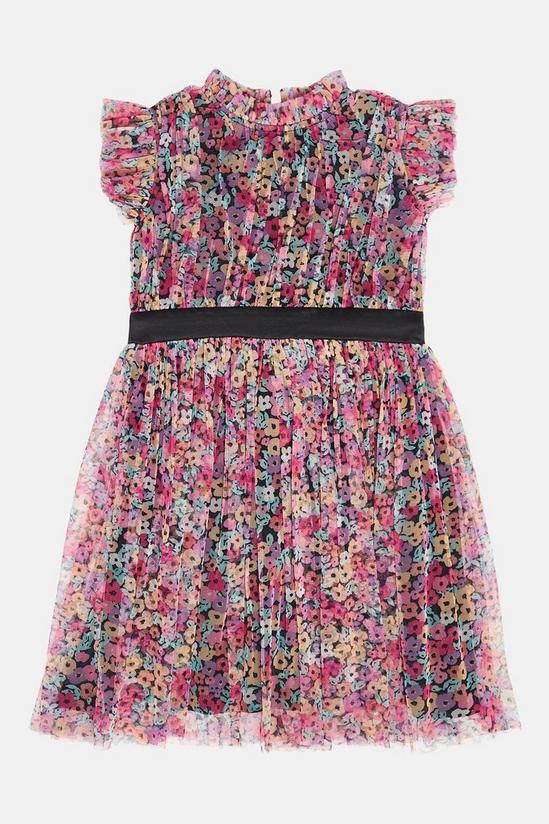 Coast Girls Printed Bow Back Detail Tulle Dress 2