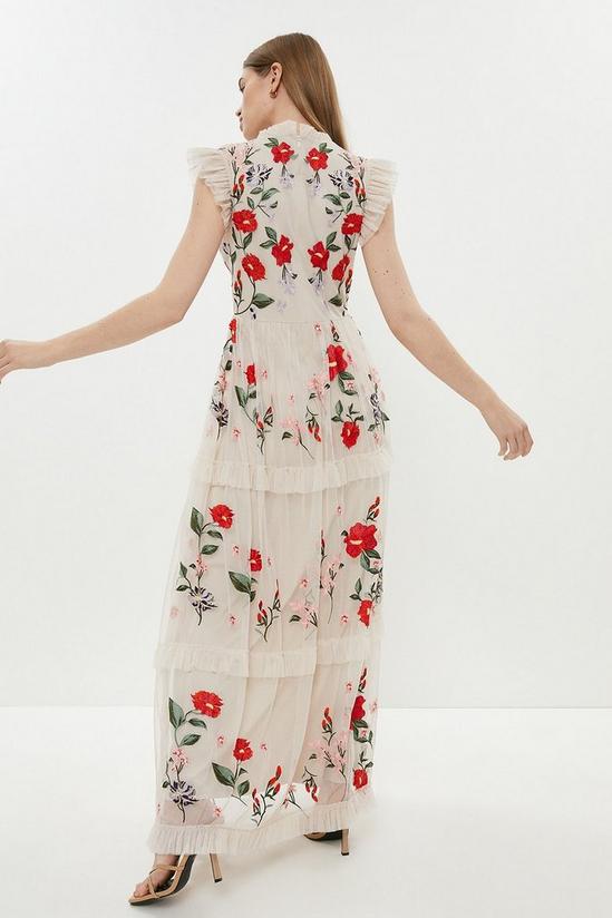 Coast Embroidered Border Tiered Maxi Dress 3