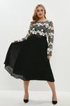 Coast Plus Size Embroidered Pleated Skirt Midi Dress thumbnail 1