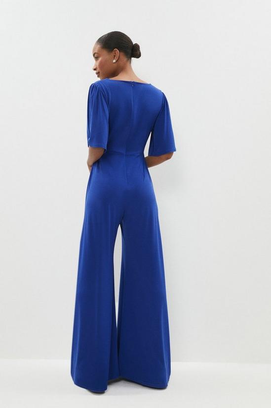 Coast Flare Sleeve Jersey Wrap Front Jumpsuit 3